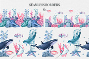 Watercolor Underwater Life Clipart, an Object Illustration by DiashaArt (Thumbnail 4 of 9)