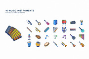 Music Instruments icon set, an Icon by Icongeek26 (Thumbnail 1 of 6)