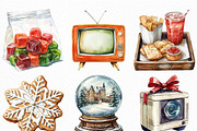 Christmas Movie Night Clipart, an Illustration by Craft Nest (Thumbnail 5 of 6)