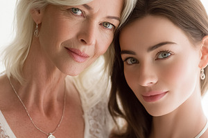 Mother and daughter embracing, showing love and connection acros, a Photo by Studio ANNA