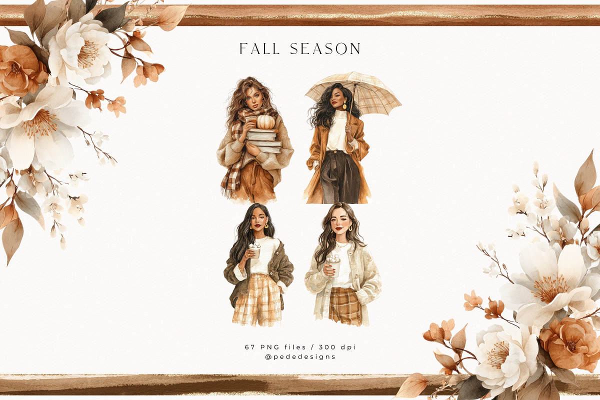 Fall Season Collection, a Seasonal Illustration by PeDe Designs (Photo 5 of 32)