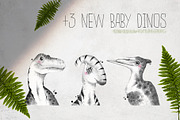 BABY DINOS watercolor set, an Animal Illustration by Natali Smolova (Thumbnail 4 of 12)