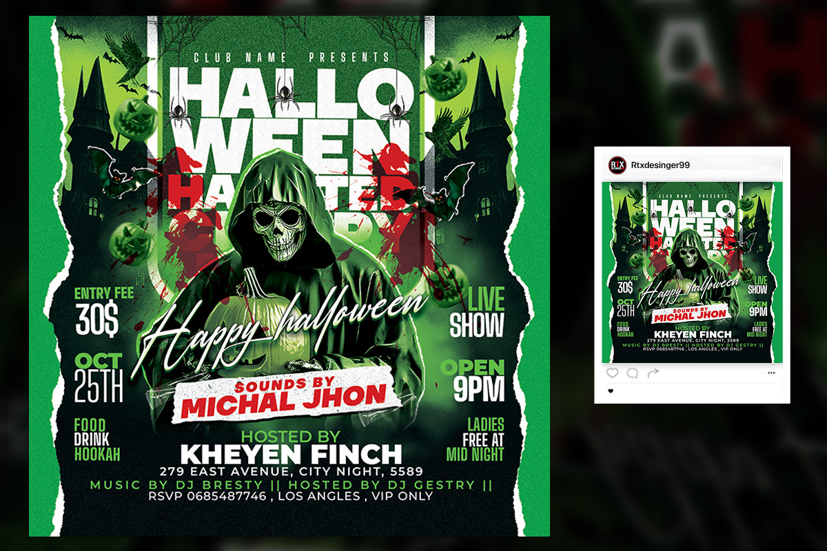 Halloween Flyer Template, a Flyer Template by RTXdesinger99 (Photo 3 of 3)