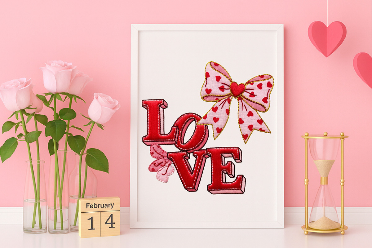 Love Embroidery PNG, Valentine's Day, an Illustration by Canvas Craft (Photo 3 of 6)