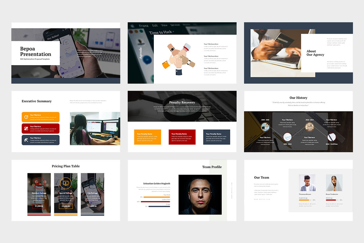 Bepoa : SEO Optimization Powerpoint, a Presentation Template by Punkl Camp (Photo 2 of 9)