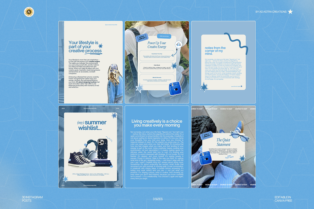 AZURE | Instagram Templates, a Social Media Template by Ad Astra Creations (Photo 2 of 5)