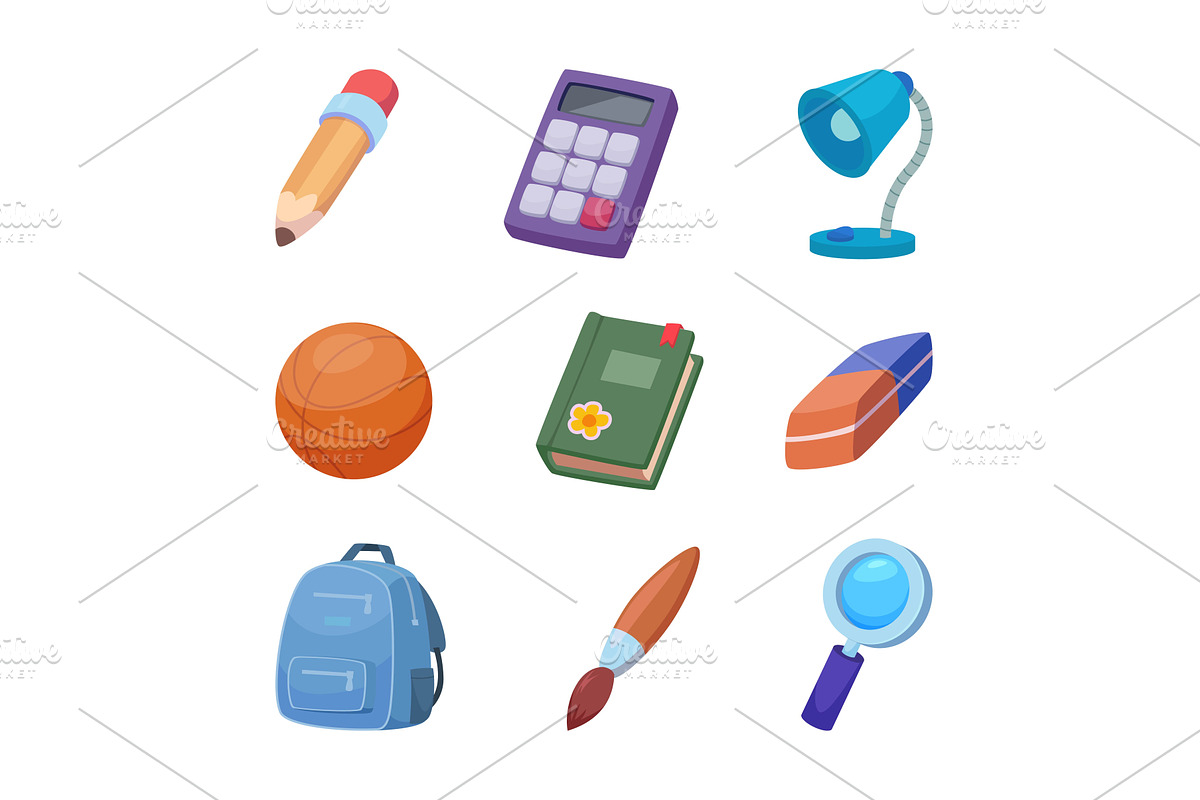 School items. Books students, an Object Illustration by Onyx