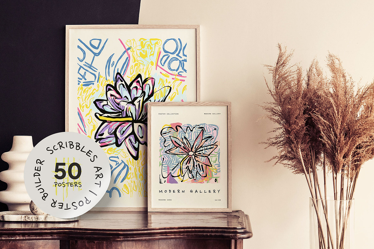 Scribbles Art | Poster Builder, an Object Graphic by KetteCreate (Photo 5 of 14)