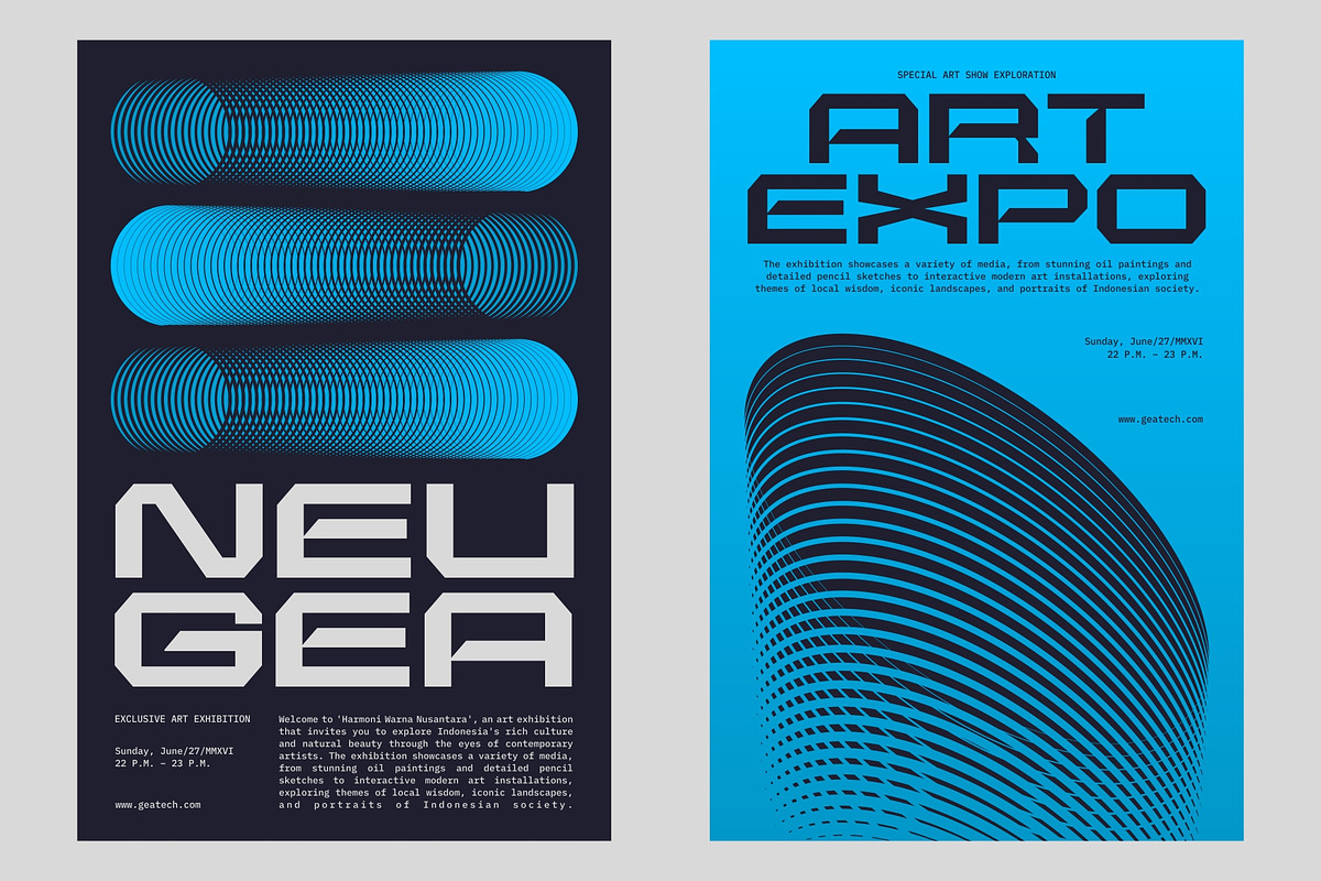 GR GEA – Tech Display Typeface, a Sans Serif Font by Garisman Std (Photo 14 of 19)