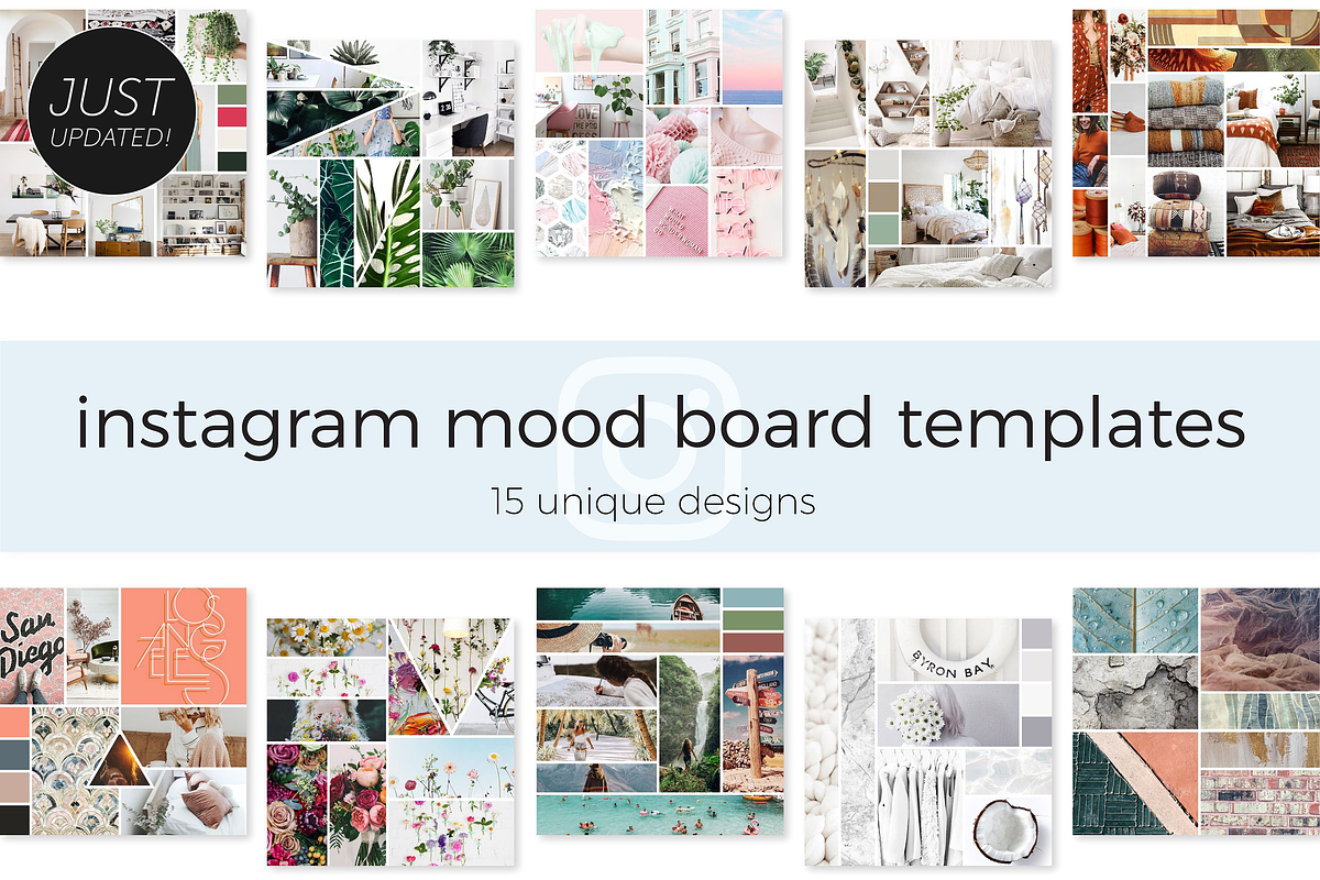 Instagram Mood Board Templates, a Social Media Template by Bold Leap Creative (Photo 1 of 3)