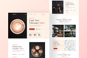 Coffee Shop Website Template Design, a Landing Page Template by Tanvir Ahammed Tamim (Thumbnail 1 of 3)