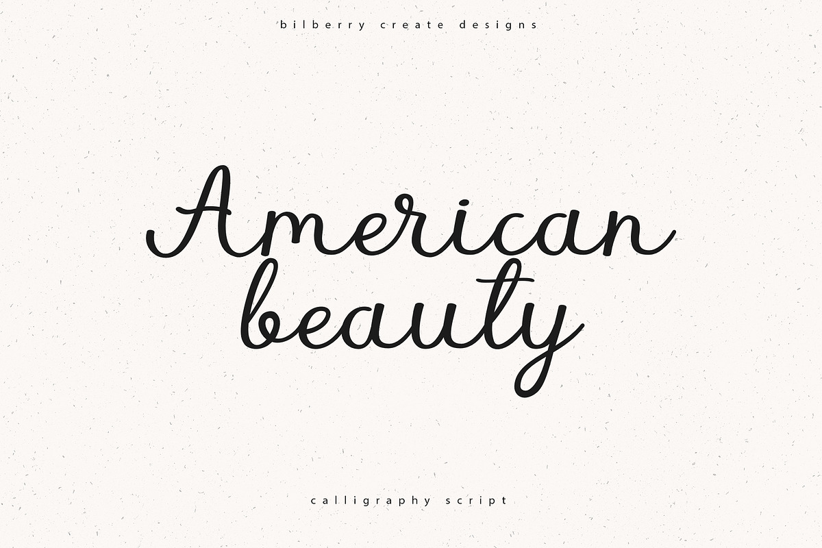 American Beauty calligraphy script