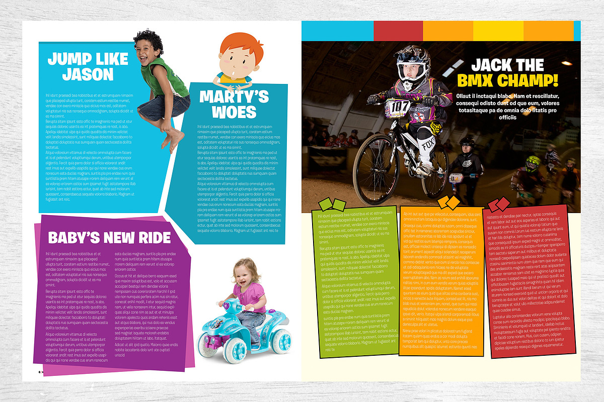 Kids Magazine Template, a Magazine Template by Red Cactus Creative (Photo 4 of 18)