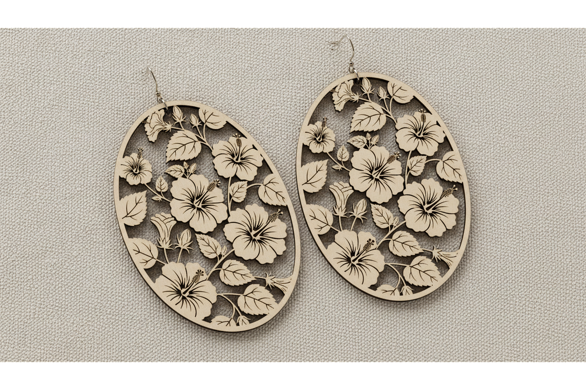 Flower Art Earring Designs, a Graphic by musafir_fashion (Photo 3 of 11)