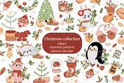 Christmas collection with animals, a Graphic by rosypatterns (Thumbnail 1 of 9)