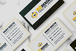 Yellow Corporate Business Card