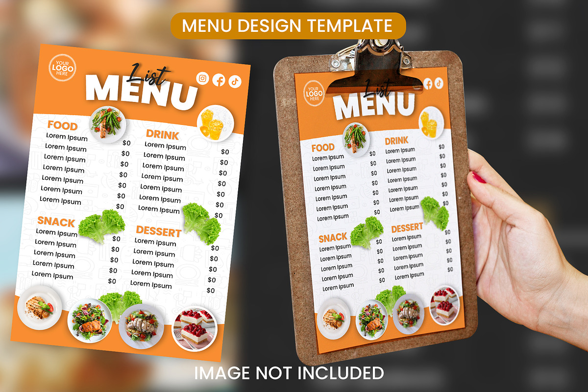 Restaurant Health Menu Template, a Flyer Template by Puteradesign