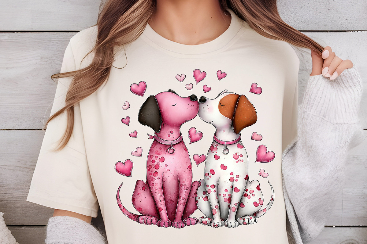 Valentine’s Day Dog Coquette Clipart, an Illustration by DreamCafeArt (Photo 5 of 6)