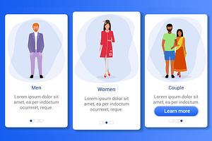 Population onboarding app screen, an App Template by IMG visuals characters