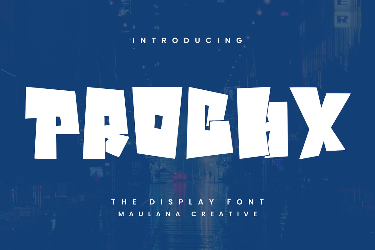 Prochx Display Font, a Handwritten Font by Maulana Creative (Photo 1 of 7)