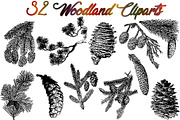 Sale 50% OFF 32 Woodland vectors, an Object Graphic by Alexandra Fulger (Thumbnail 3 of 5)