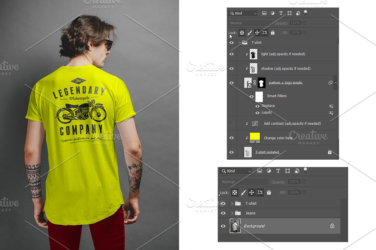 T-shirt mockup (front and back) # 3, a Shirt Mockup by Arfis (Photo 5 of 6)