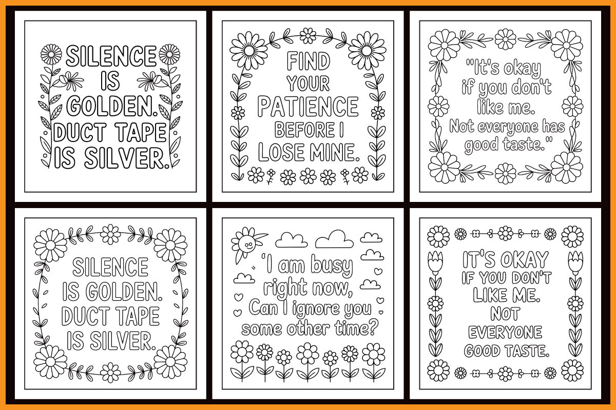 Sarcastic Quotes Coloring Book, an Object Graphic by protabsorkar11 (Photo 3 of 4)