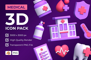 Medical 3D Icon Pack