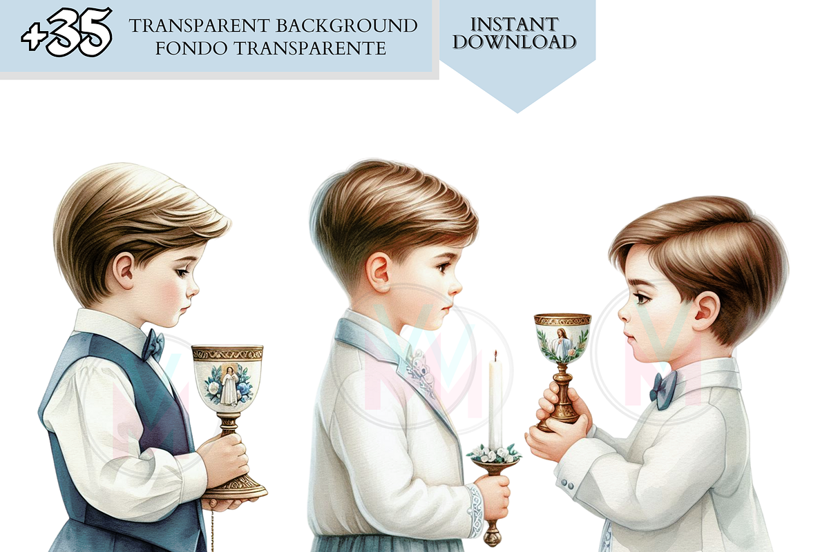 First Communion, Christian Clipart, a Person Illustration by VM PARTYS  BY TAIRUMA (Photo 5 of 10)