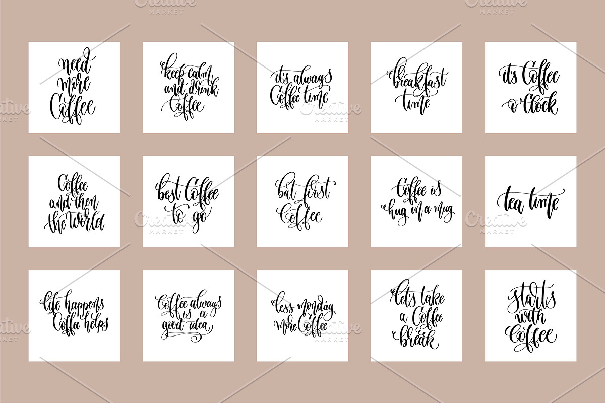 SET OF 100 COFFEE POSTERS, a Card Template by karakotsya (Photo 4 of 8)