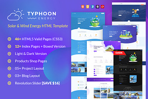 Typhoon - Solar & Wind Energy HTML