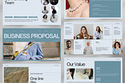 Dusty Blue Business Pitch Deck, a Presentation Template by Pani Temp. (Thumbnail 4 of 11)