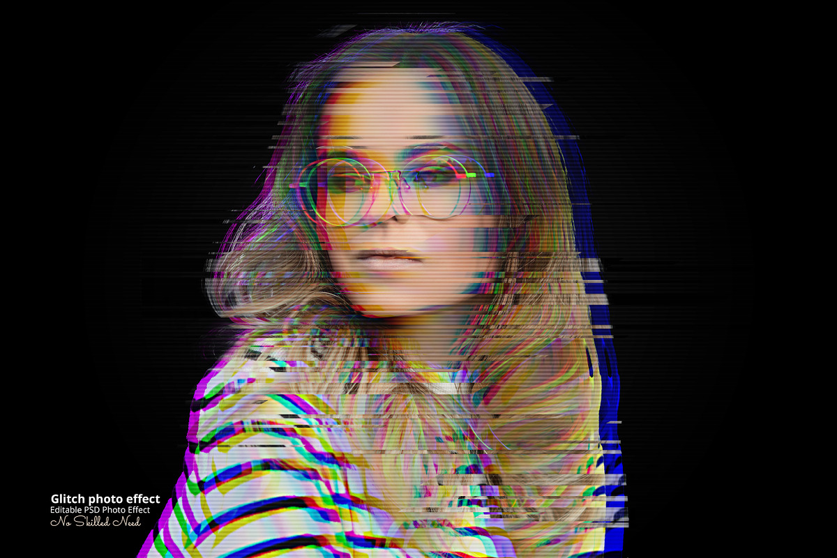 Editable Glitch Photo Effect, an Action Add-On by Photoshop Action (Photo 3 of 13)