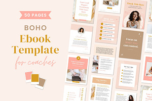 Ebook Template Canva, Boho Coach