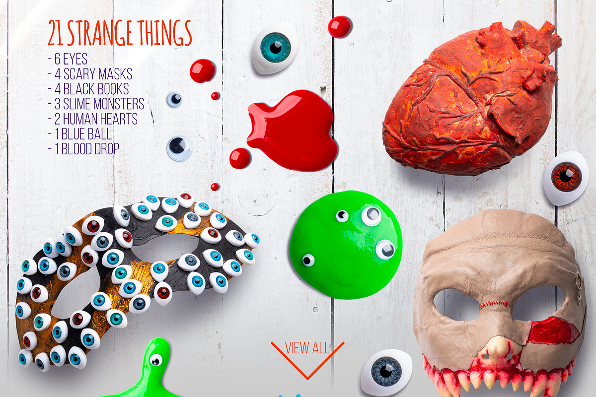 192 isolated Haloween moveable items, a Books & Magazine Mockup by rubinat (Photo 14 of 15)