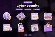 Cyber Security 3D Icon, an Object Graphic by Artnivora.Std (Thumbnail 1 of 4)