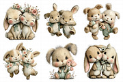 Watercolor Pink Bunnies Easter Clipa, an Illustration by Daily.Designs (Thumbnail 7 of 8)