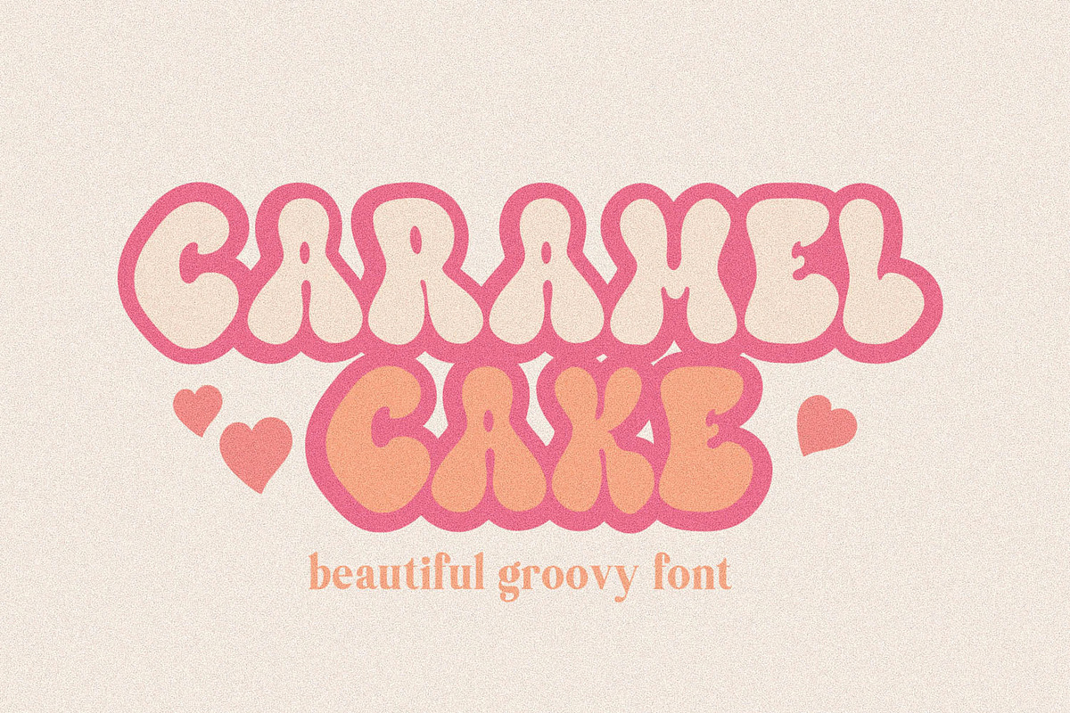 Caramel Cake Beautiful Groovy Font, a Script Font by BarcelonaShop (Photo 1 of 10)
