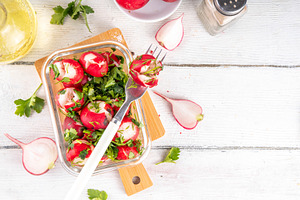 Viral smashed radish salad, a Food & Drink Photo by Rimma