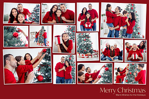Christmas Family Photo Collage Templ, a Design Template by DesignerCandies