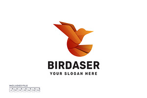 Bird Gradient Logo Vector Icon