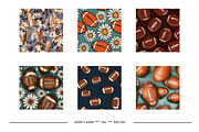 Football in Retro Art Style Patterns, a Pattern Graphic by karenfoleyphoto (Thumbnail 6 of 9)