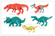 38 Dinosaur Elements x3 Styles, a Graphic by monkik (Thumbnail 6 of 22)
