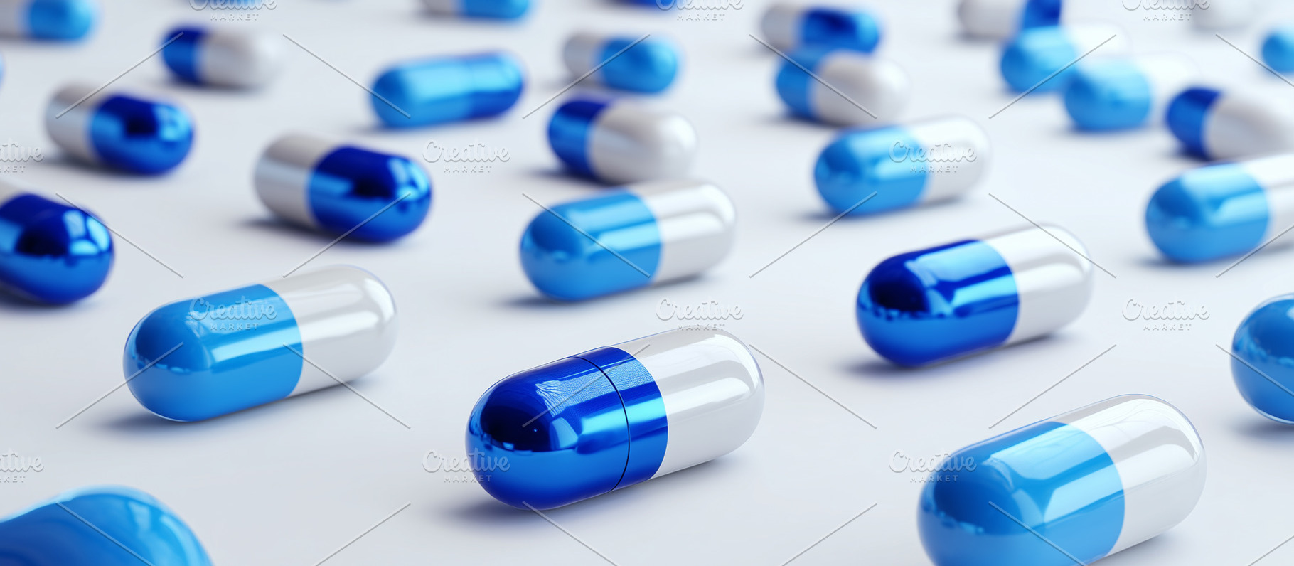 View of blue medical capsules, a Health & Medical Photo by MistyDay