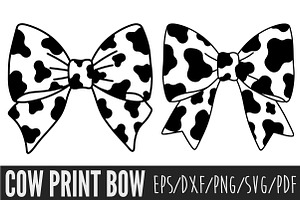 Coquette  Cow Print Bow SVG, an Illustration by Rose Art