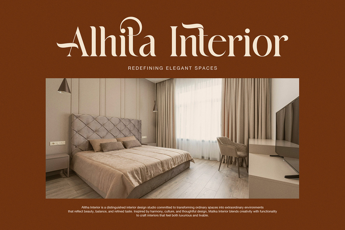 Malika Elegant Ligature Serif Font, a Font by Graphicxell (Photo 4 of 7)