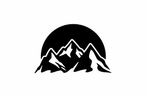Snow Mountain Peak Hiking Logo, a Branding & Logo Template by Buqancreative