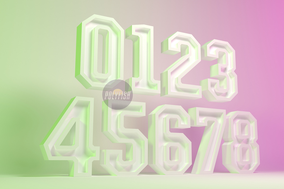 DIY Digits 3D model template, a Templates & Theme by PolyFish (Photo 6 of 8)
