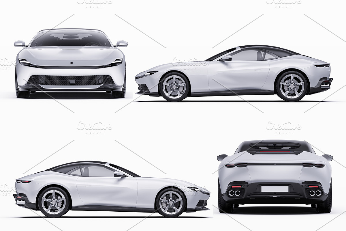 2027 Sport Convertible Mockup Set, an Advertising Mockup by Halal Graphic Studio (Photo 11 of 12)