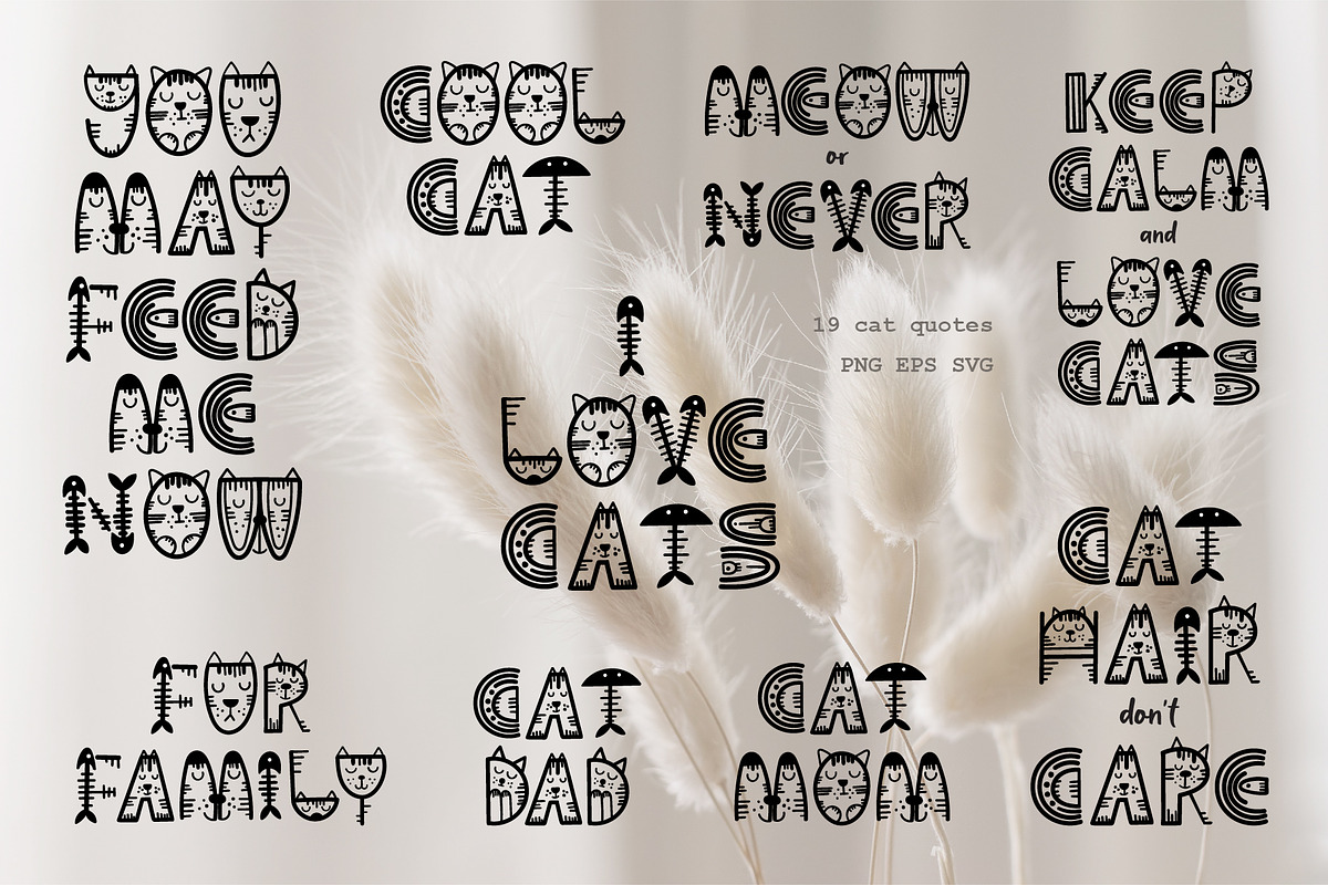 Cool Cats. Cliparts, Patterns, ABC., an Animal Illustration by DearLetters (Photo 14 of 17)